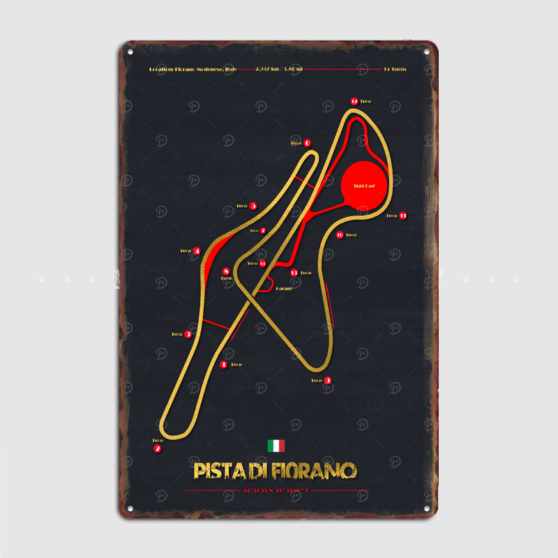 Custom Map Poster - Pista di Fiorano Race Track Map