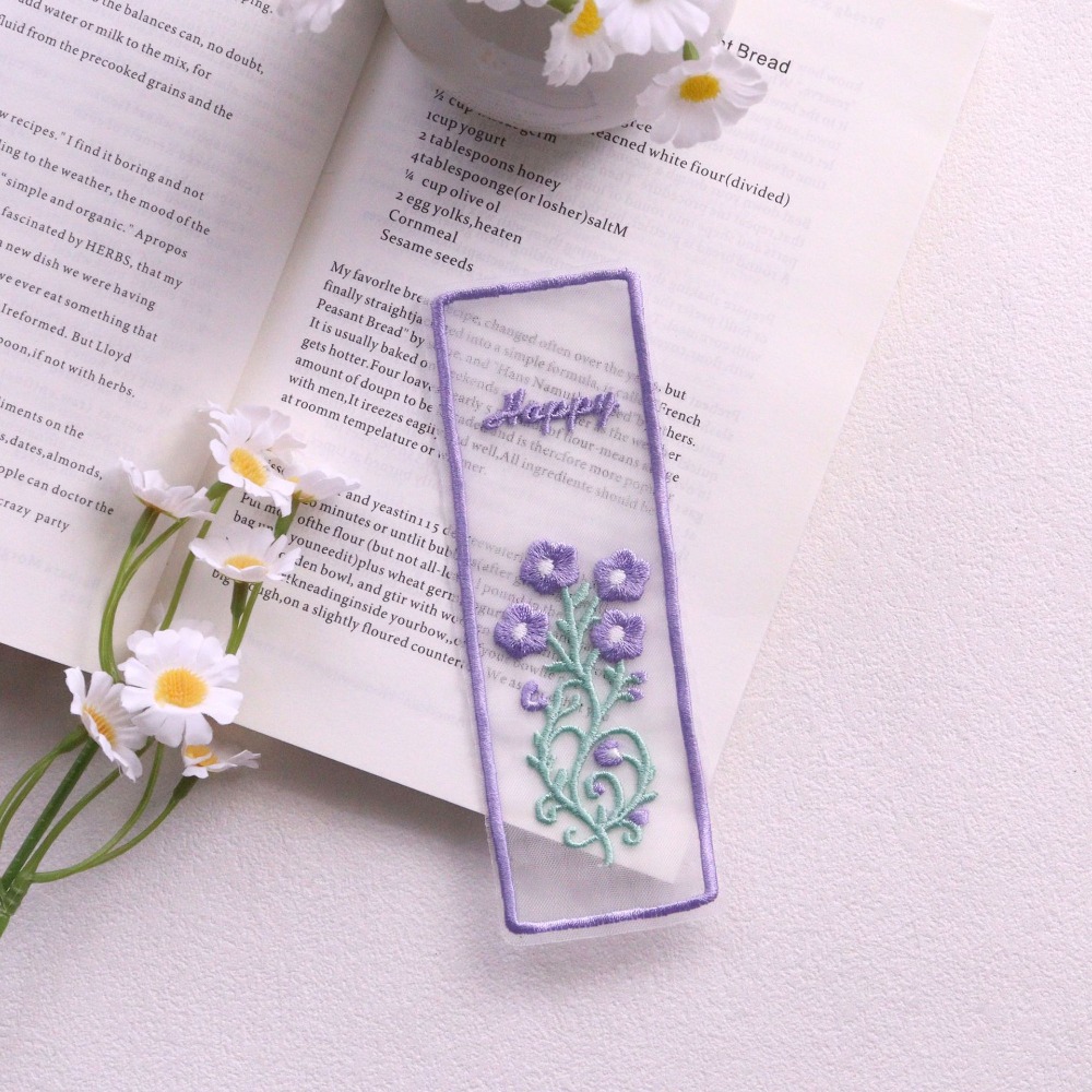 Creative Transparent Organza B - đánh giá và giá Dried Flower Bookmark