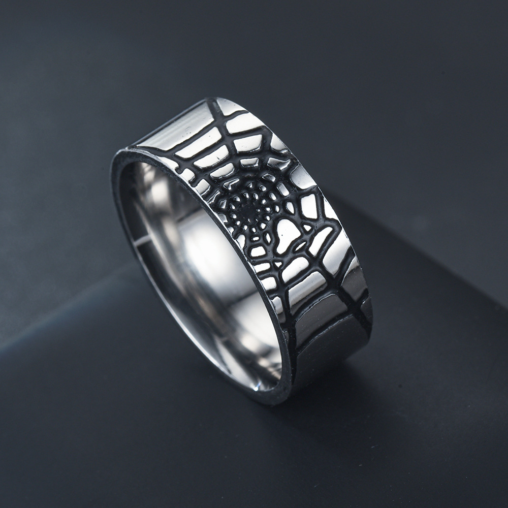 Stainless Steel Simple Spider  - đánh giá và giá Initial Ring Custom