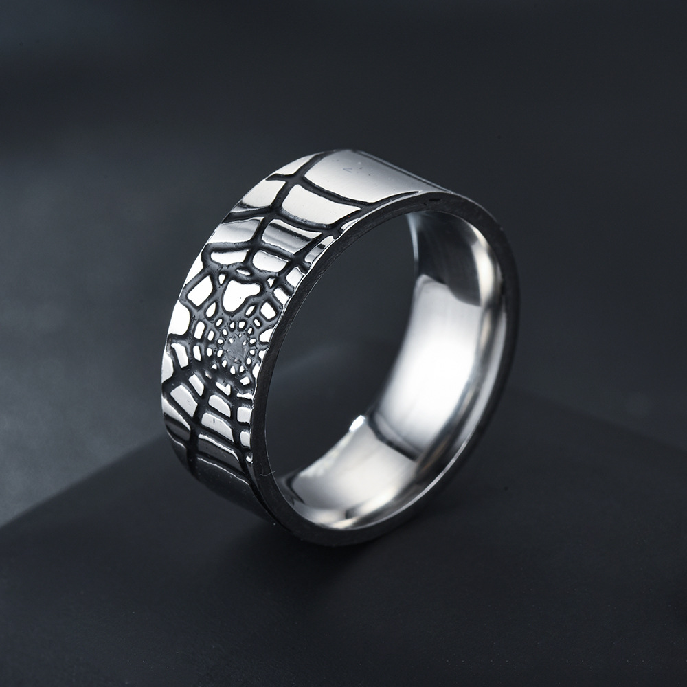 Stainless Steel Simple Spider  - đánh giá và giá Initial Ring Custom