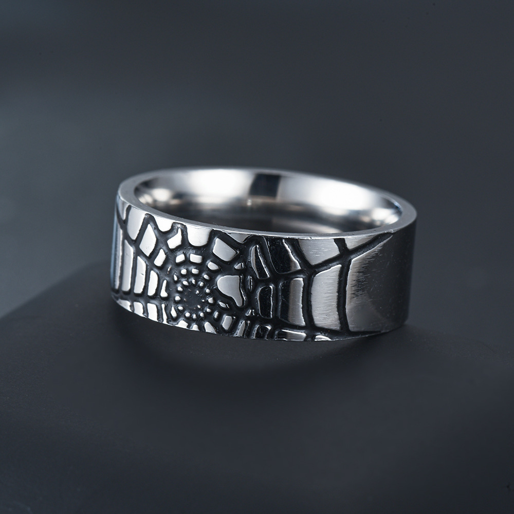 Stainless Steel Simple Spider  - đánh giá và giá Initial Ring Custom