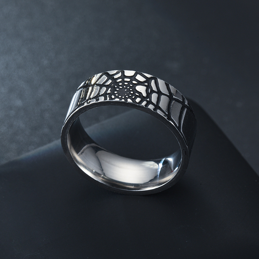 Stainless Steel Simple Spider  - đánh giá và giá Initial Ring Custom