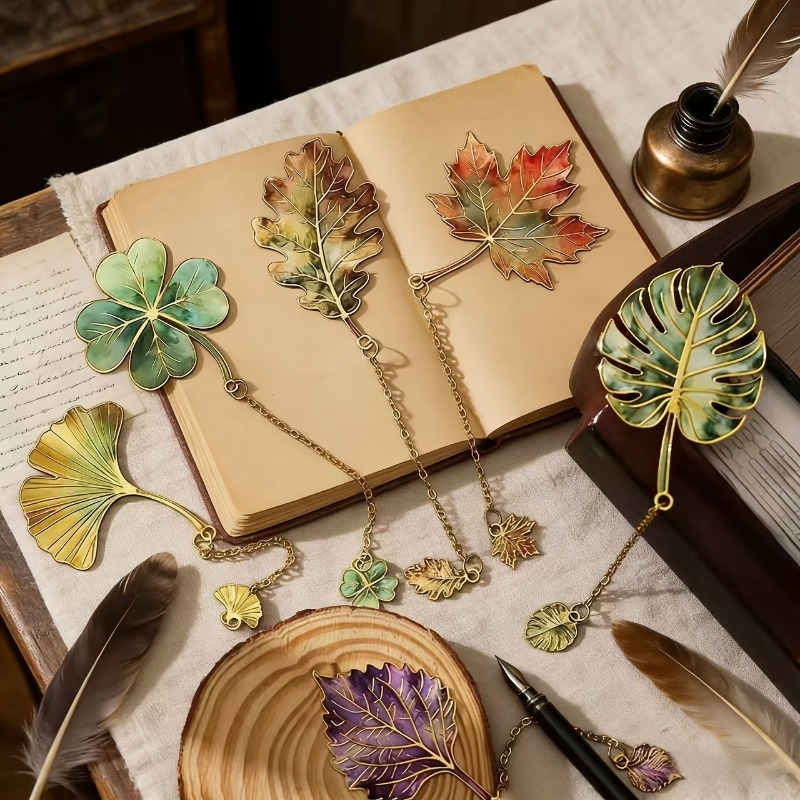 1 Pcs Vintage Leaf Bookmark Wi - đánh giá và giá Dried Flower Bookmark