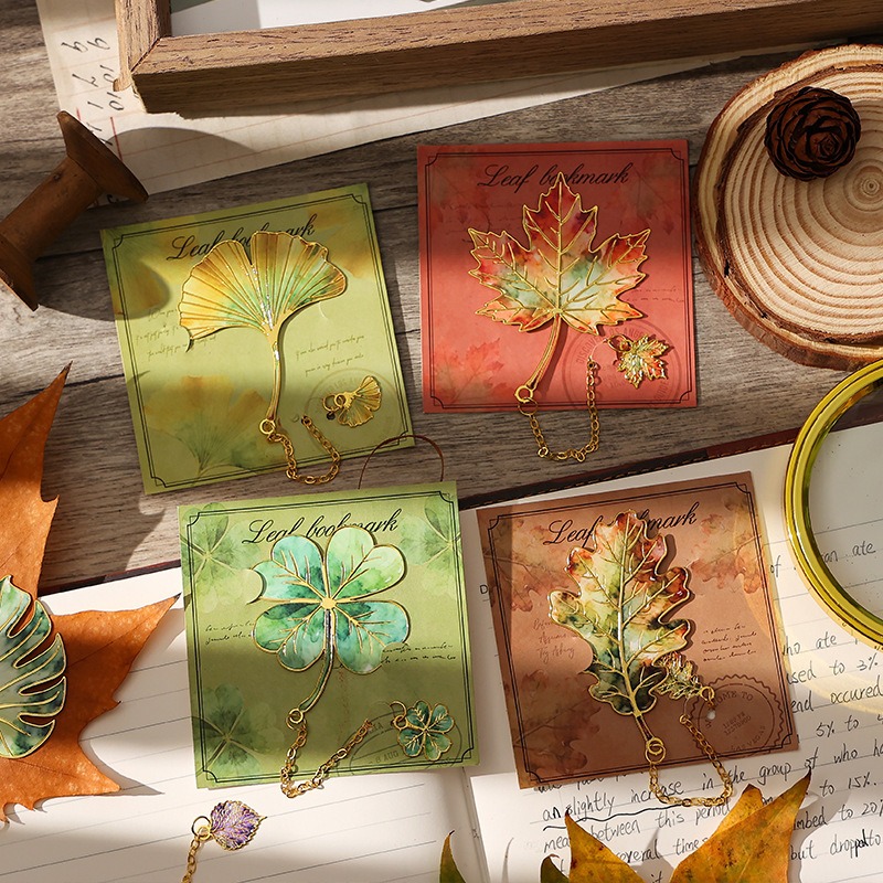 1 Pcs Vintage Leaf Bookmark Wi - đánh giá và giá Dried Flower Bookmark
