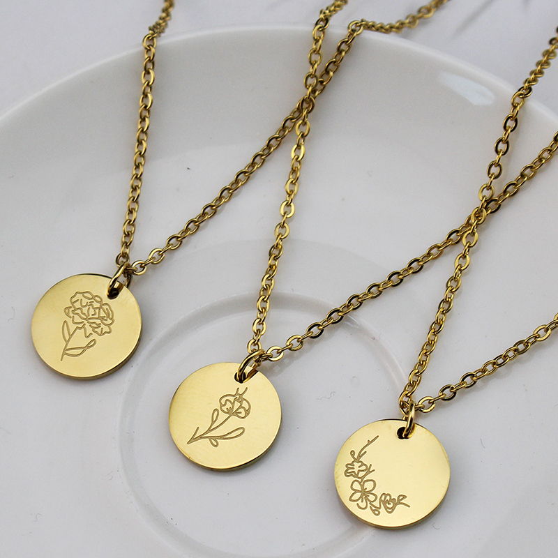 Titanium Steel December Flower - đánh giá và giá Birth Flower Necklace