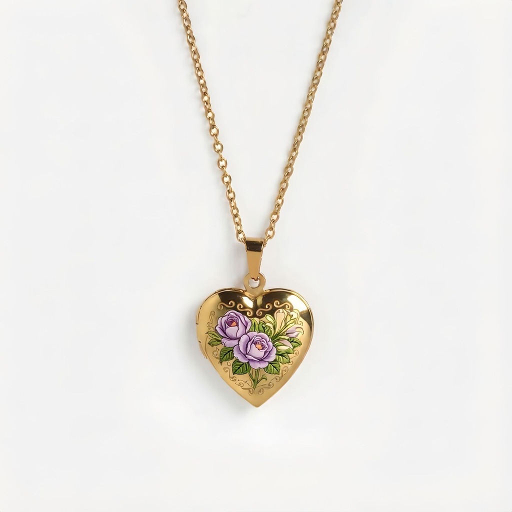 Heart Pendant Necklace Delicat - đánh giá và giá Birth Flower Necklace