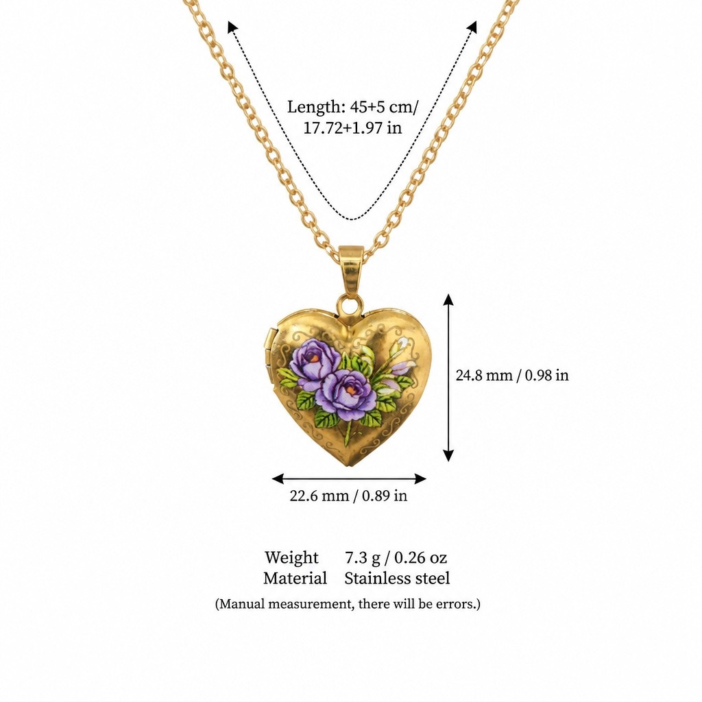 Heart Pendant Necklace Delicat - đánh giá và giá Birth Flower Necklace