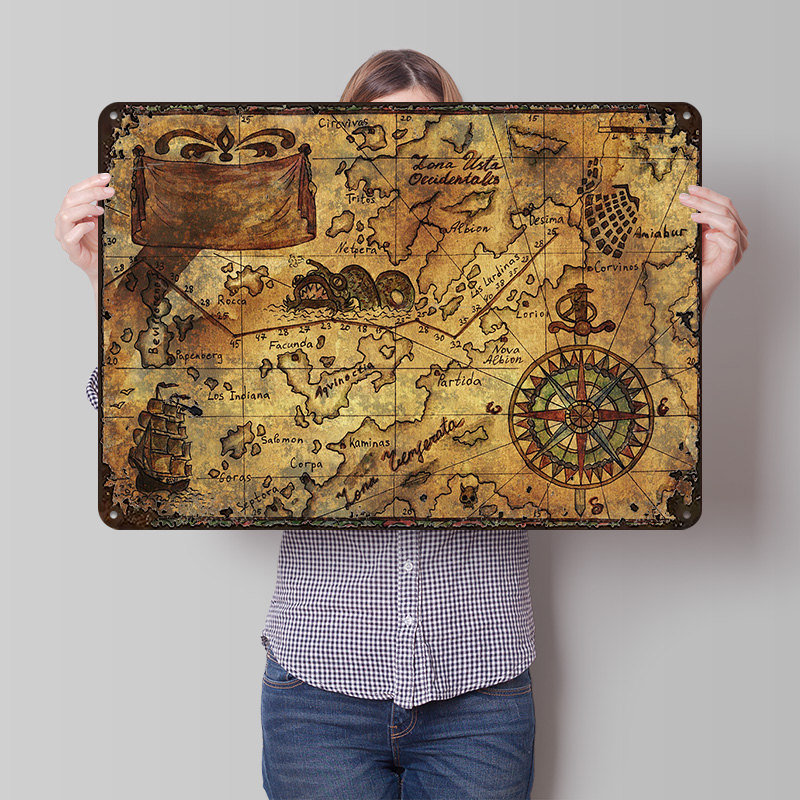Vintage Map of the World Print - đánh giá và giá Custom Map Poster
