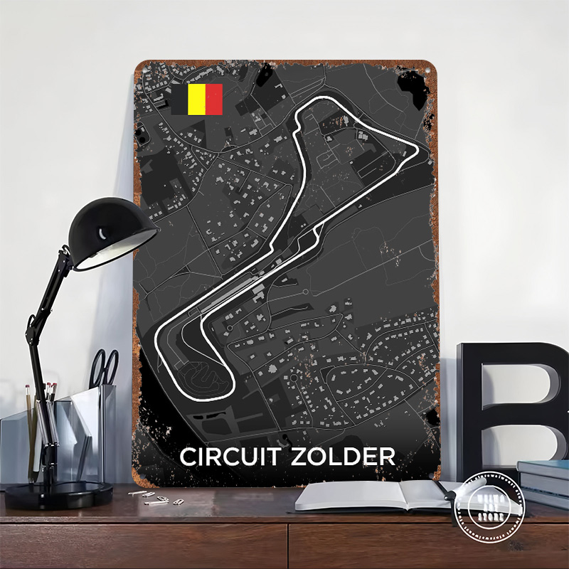 Circuit Zolder Track Map Metal - đánh giá và giá Custom Map Poster